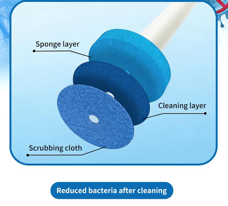 Toilet Scrubber Kit with Self-Cleaning Disposable Pads