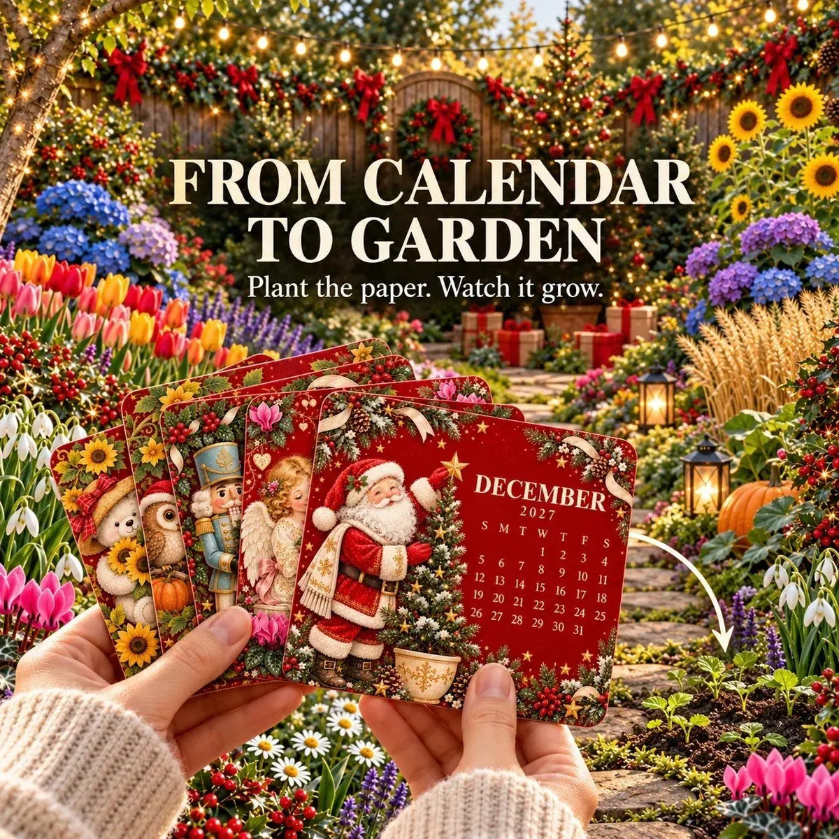 🌱 Christmas Special Edition – Eco-friendly, plantable “timeless” seed calendar 2027 🌸🌿