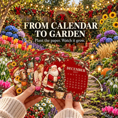 🌱 Christmas Special Edition – Eco-friendly, plantable “timeless” seed calendar 2027 🌸🌿