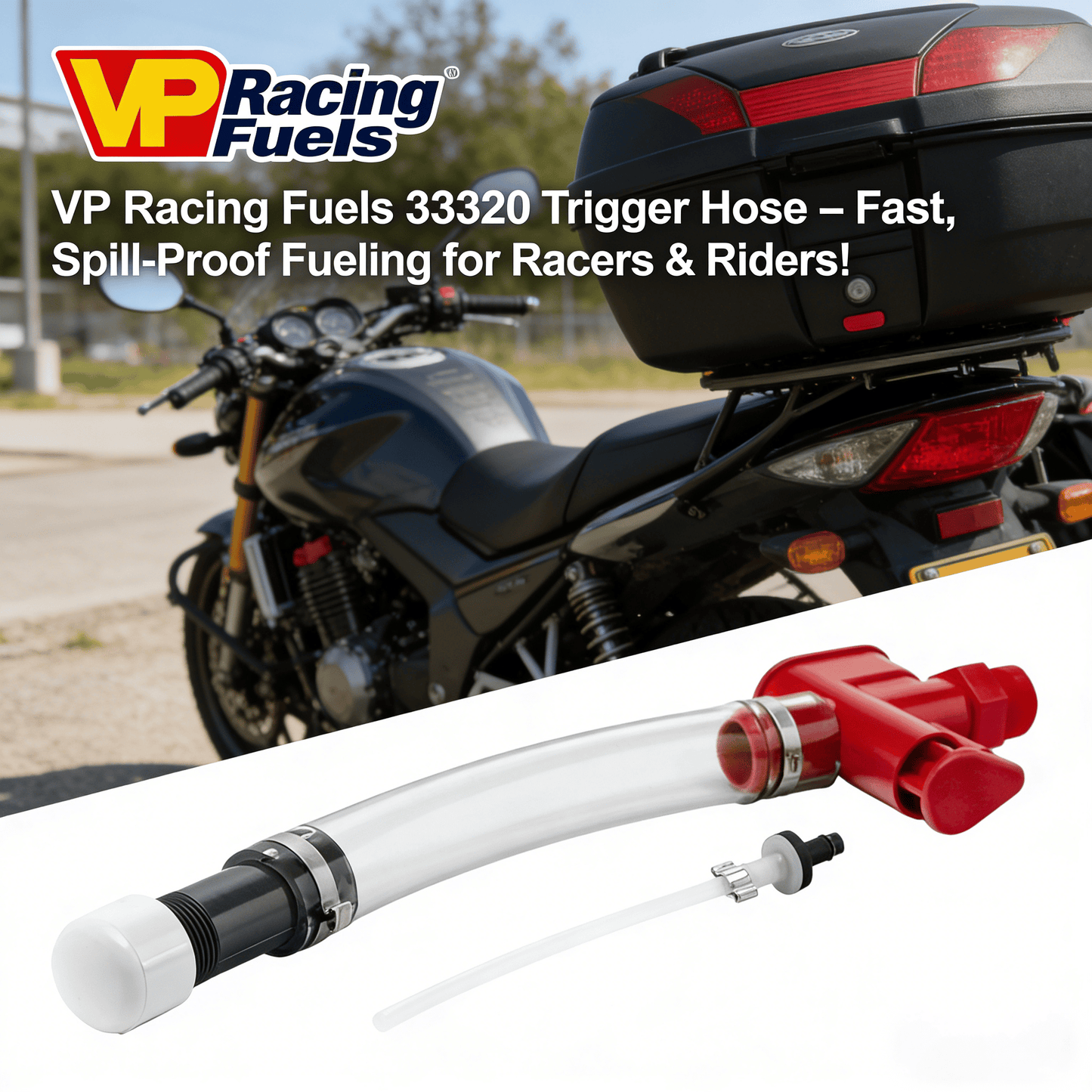 ⛽VP Racing Fuels 33320 Trigger Hose – Fast, Spill-Proof Fueling for Racers & Riders!