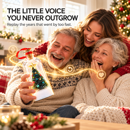 🎁 Personalized Voice Recording Keepsake Bottle – Record or Upload a Loved One’s Voice ❤️ Custom Christmas Tree, Snowman & Eternal Rose Memory Gift | A Heartfelt Keepsake for Family & Loved Ones ✨