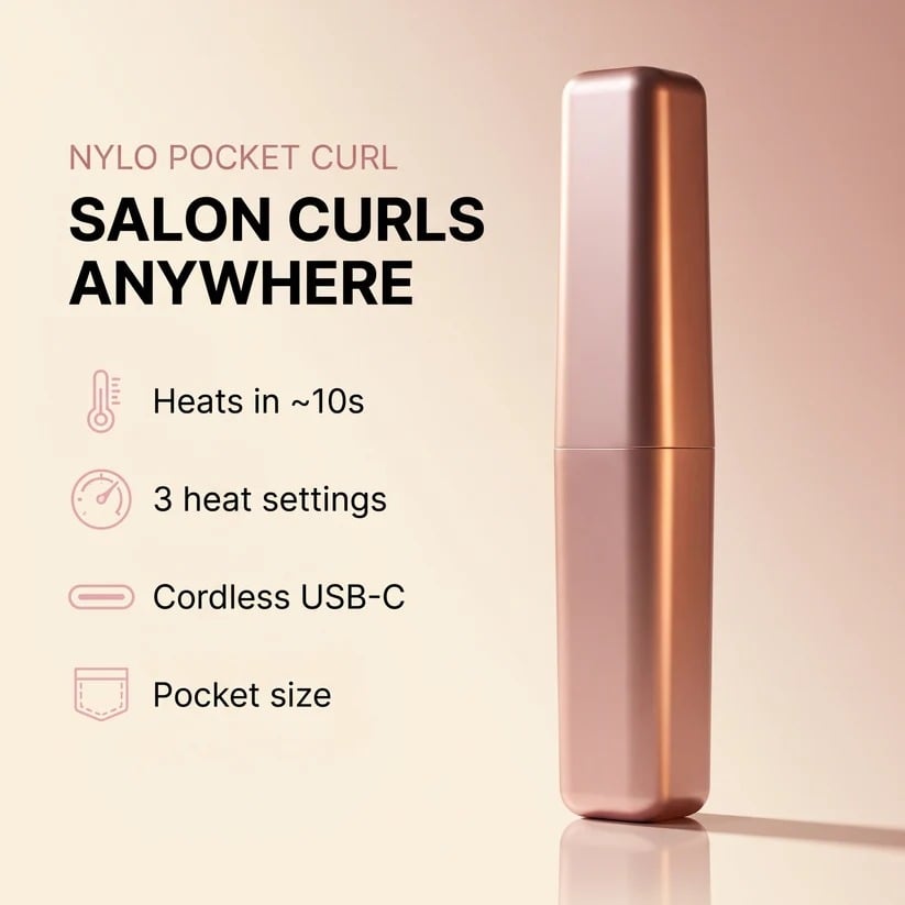 Cordless ceramic mini hair curler product detail