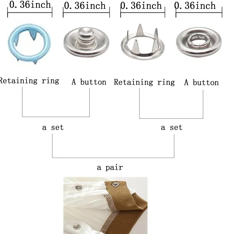 🧵✨ No-Sew Snap Button Kit with Hand Press Pliers 🌈🔧 — Product image 13