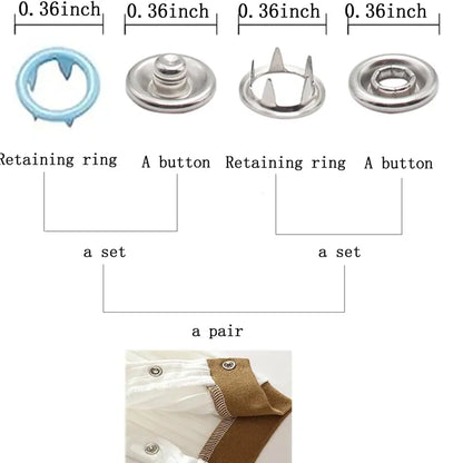 🧵✨ No-Sew Snap Button Kit with Hand Press Pliers 🌈🔧 — Product image 13