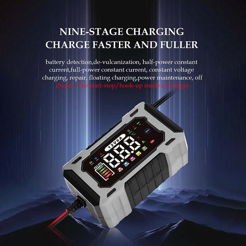 🚗12V/24V Smart Battery Charger, Maintainer & Trickle Charger🔋
