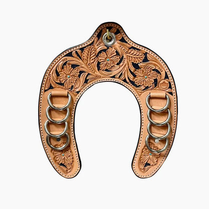 🔥 Handmade Leather Horseshoe Wild Rag Holder