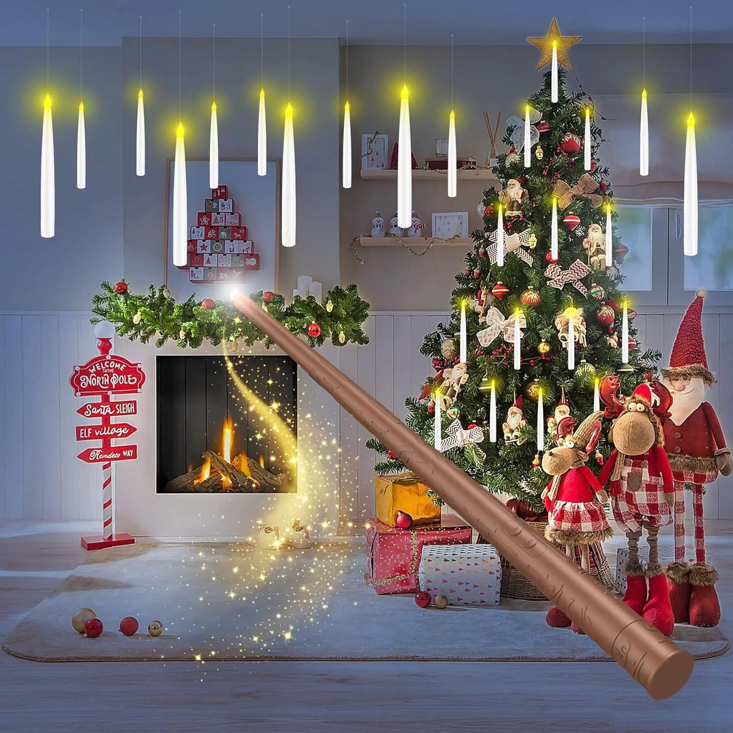 🪄50% OFF TODAY🕯️ Magic Wand Flameless Candles🎄Wave the Wand. Light the Magic.