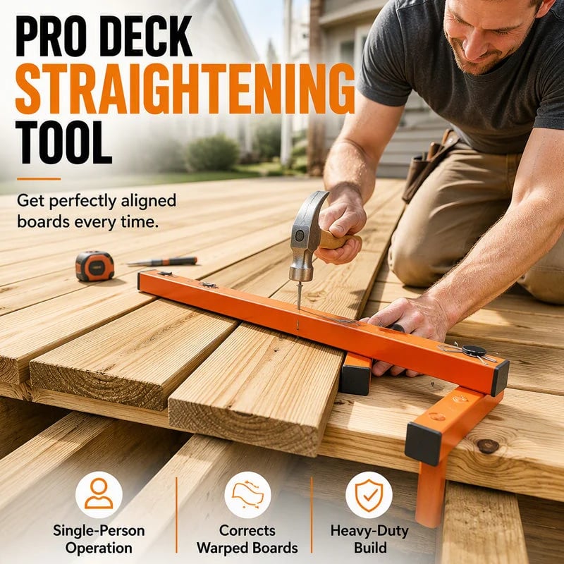 ⏳⏰Time-Limited Free Shipping🛫📦Multi-Angle Deck Straightener and Wood Board Adjuster Flooring Tool for Woodworking