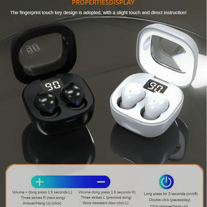 Invisible Sleep Earbuds – Ultra-Light Noise Cancelling Earbuds for Side Sleepers with 25H Battery Life