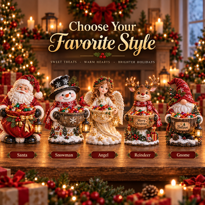 🎄 Lighted Christmas Candy Bowl – 5 Festive Character Styles