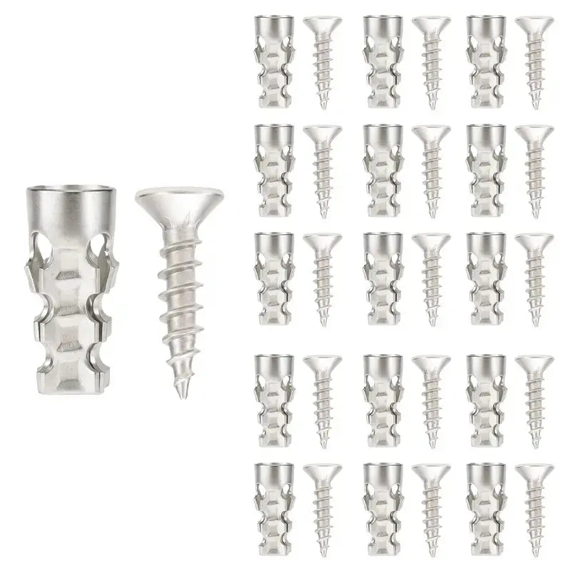 6x14mm Door Hinge Repair Screws & Wall Anchors Pack