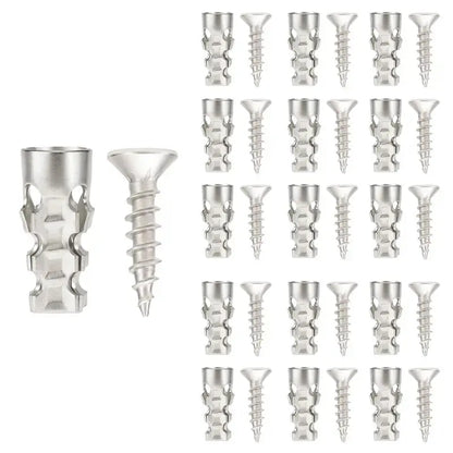 6x14mm Door Hinge Repair Screws & Wall Anchors Pack