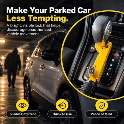 🚗🔒 Heavy-Duty Anti-Theft Gear Shift Lock 🔐🛡️ | Universal Car Security Lock 🚘✨ Easy Installation & Keyed Protection 🔑💪
