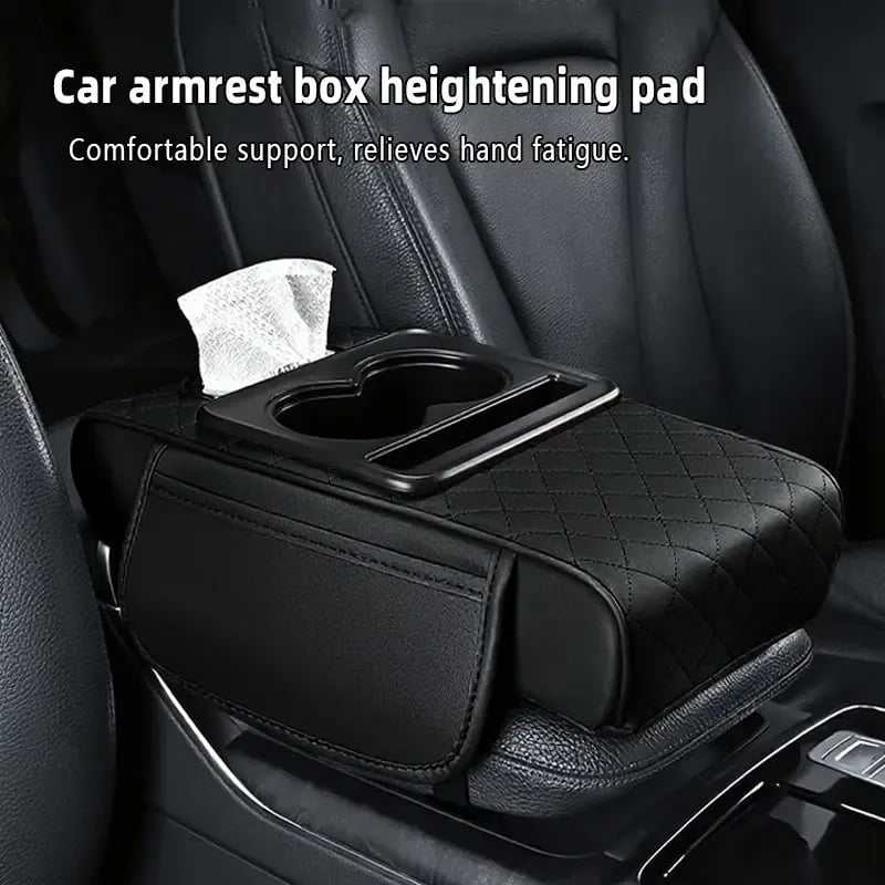 🚗✨4-in-1 Car Armrest Storage Organizer – Cup Holder, Phone Stand & Center Console Storage Bag