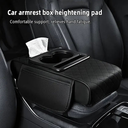 🚗✨4-in-1 Car Armrest Storage Organizer – Cup Holder, Phone Stand & Center Console Storage Bag