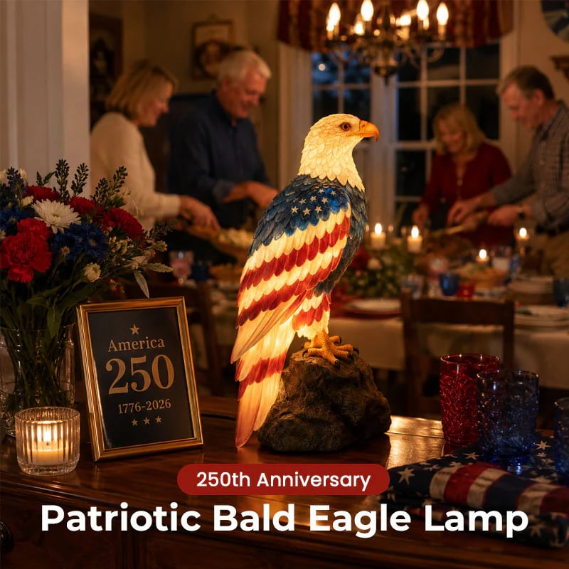 🇺🇸 250th Anniversary Patriotic Bald Eagle Lamp🦅