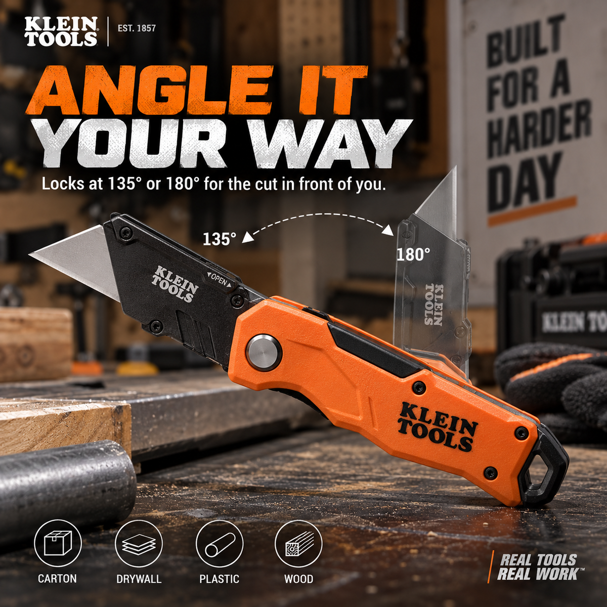 🔧Folding Utility Knife with Built-In Driver – Compact Jobsite Multitool