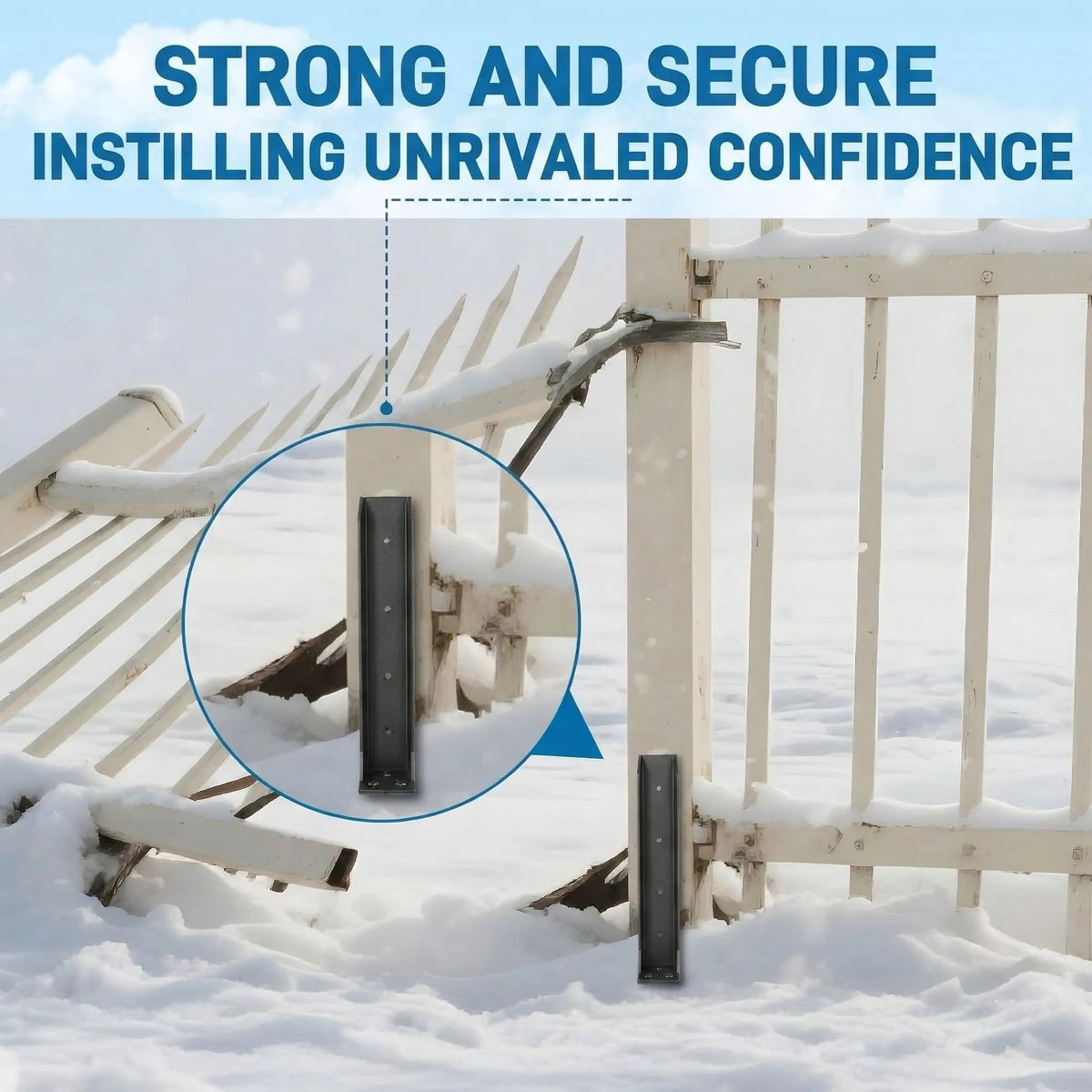 🔨Heavy-Duty H-Shaped Fence Post Repair Kit