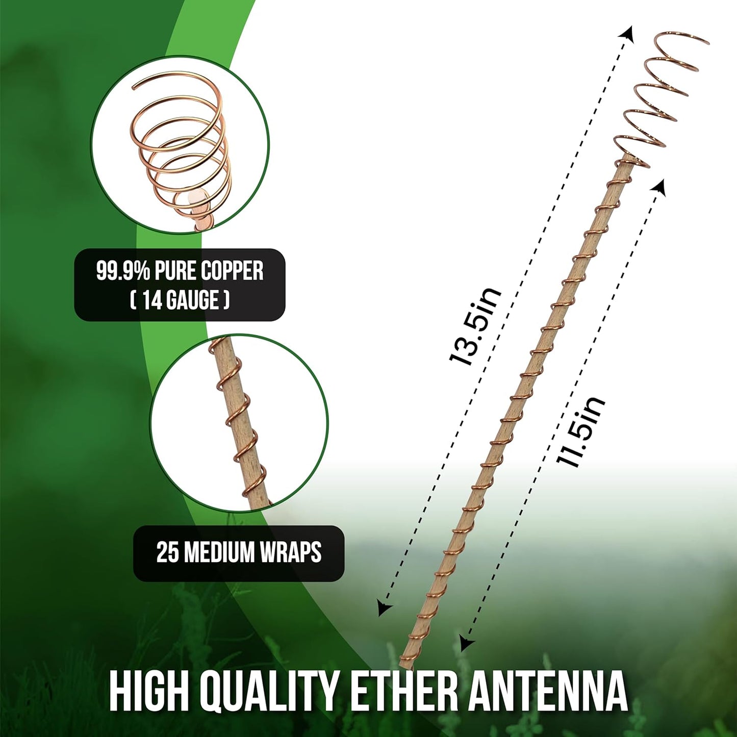 Electroculture Plant Stakes 8 Pack | Enhance Plant Growth with Natural Energy | Eco-Friendly, Copper Garden Stakes for Vibrant, Healthy Plants