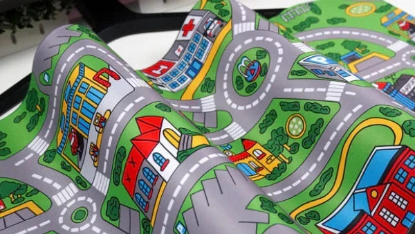 🛣️ Nostalgic Road Map Desk Mat – Retro City Mouse Pad