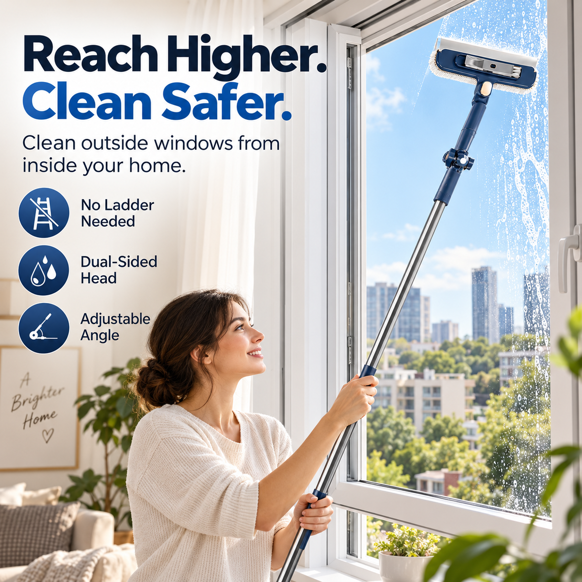 🏆 LIMITED-TIME 50% OFF! ✨Window Cleaning Squeegee for High-Rise Windows