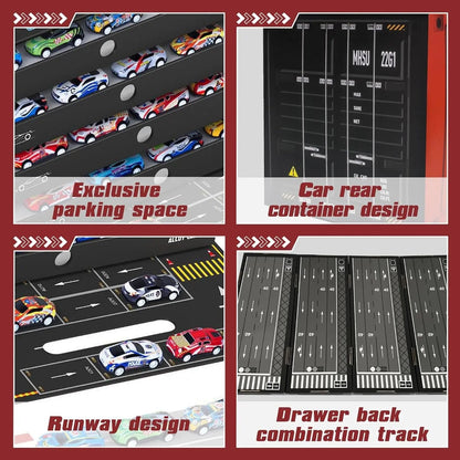 48pcs Pull-Back Toy Cars Set, Mini Alloy Racing Cars with Track Gift Box for Kids