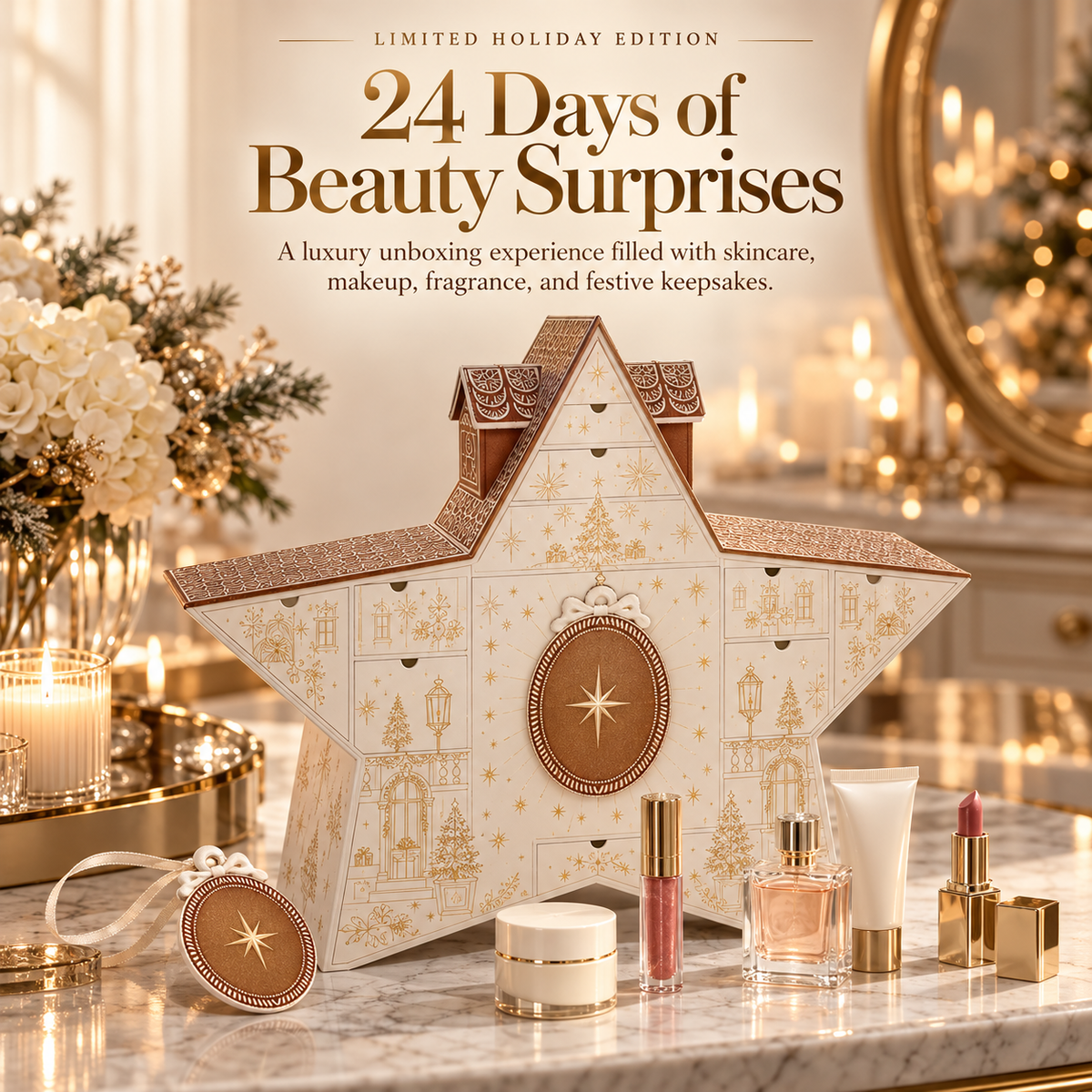 💄Starry Beauty Advent Calendar – 24 Days of Beauty Surprises & Holiday Gift Set