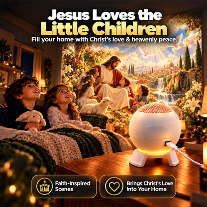 ✝️ Jesus Loves the Little Children 5D Projection Light – Faith-Inspired Wall & Ceiling Decor