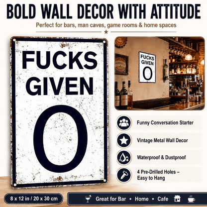 Attitude Statement Metal Plaque
