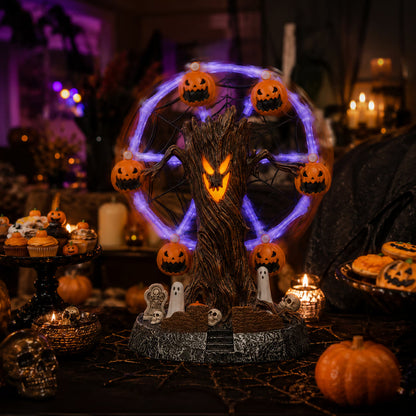 🎃 Animated Halloween Ghost Tree Ferris Wheel | Rotating Spooky Table Decor 🎡