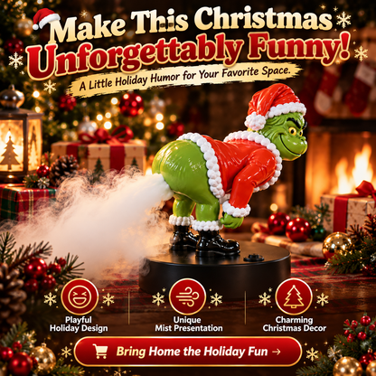 🎄😂 Funny Christmas Green Character Mist Diffuser – Hilarious Butt Mist Effect 💨 | Funny Holiday Decor & White Elephant Gag Gift 🎁