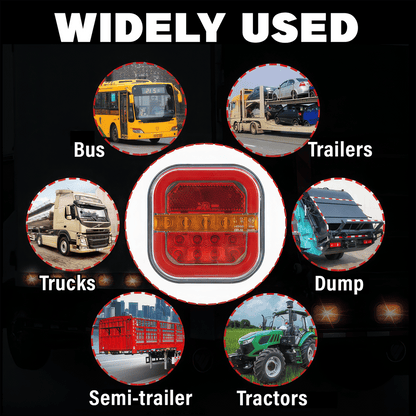 🚚 Wireless Magnetic Trailer Light Kit – Rechargeable LED Brake, Turn & Tail Lights