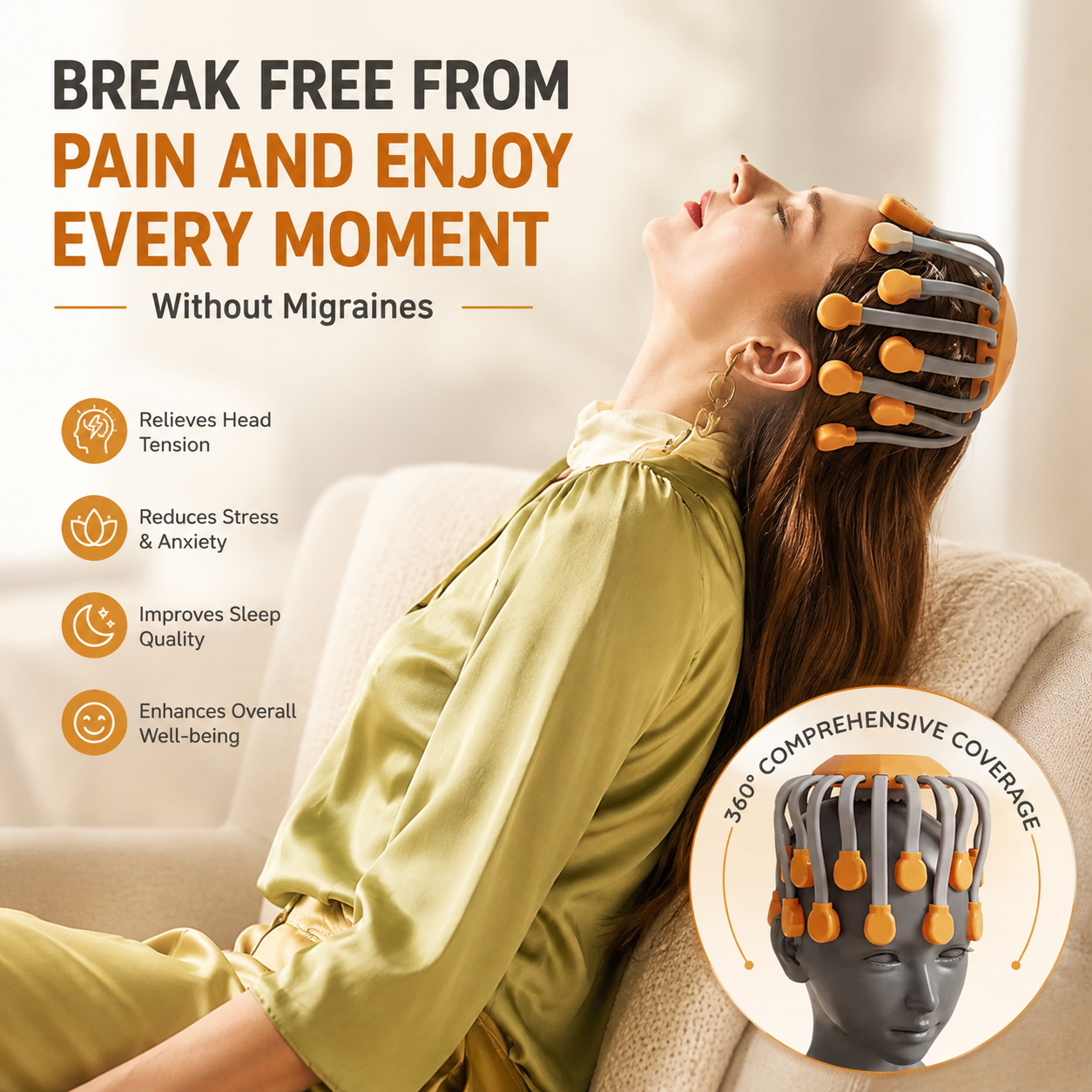 Head Massager for Migraine Relief