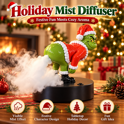 🎄😂 Funny Christmas Green Character Mist Diffuser – Hilarious Butt Mist Effect 💨 | Funny Holiday Decor & White Elephant Gag Gift 🎁