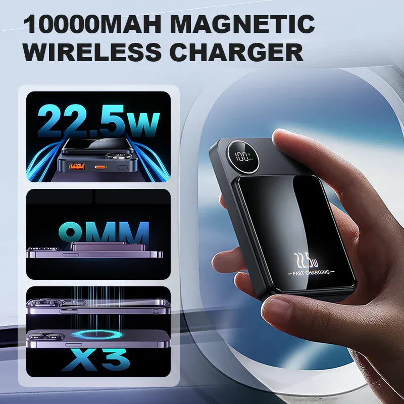 10,000mAh magnetic wireless power bank
