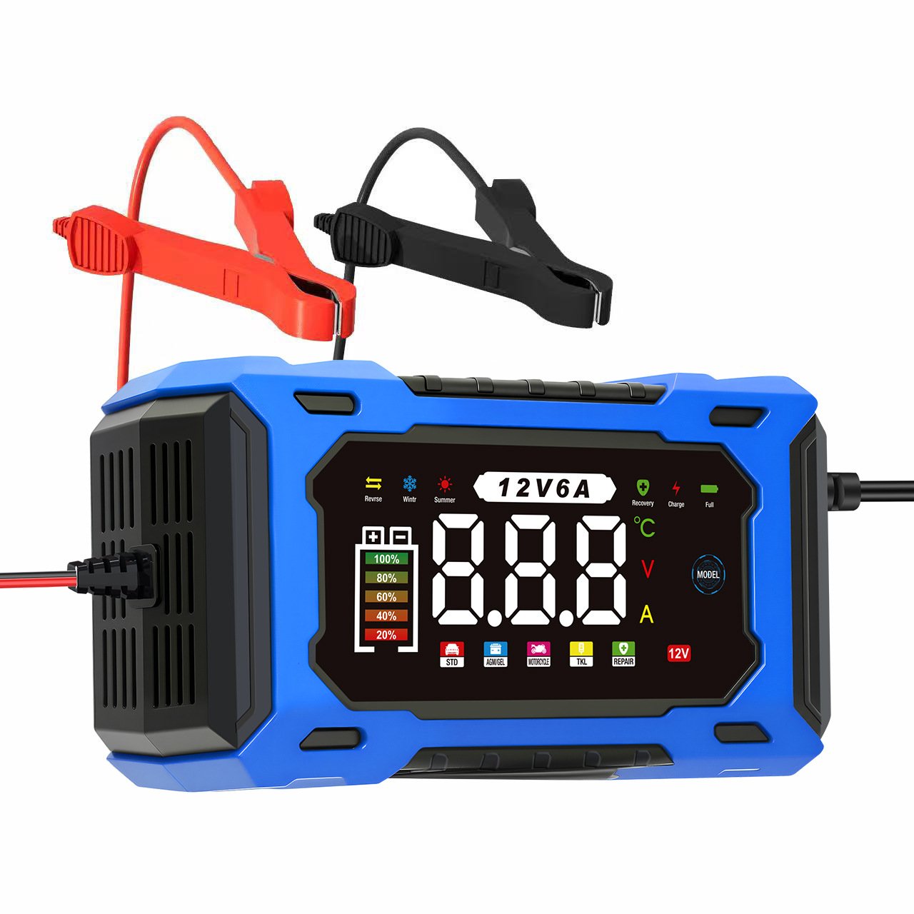 🚗12V/24V Smart Battery Charger, Maintainer & Trickle Charger🔋