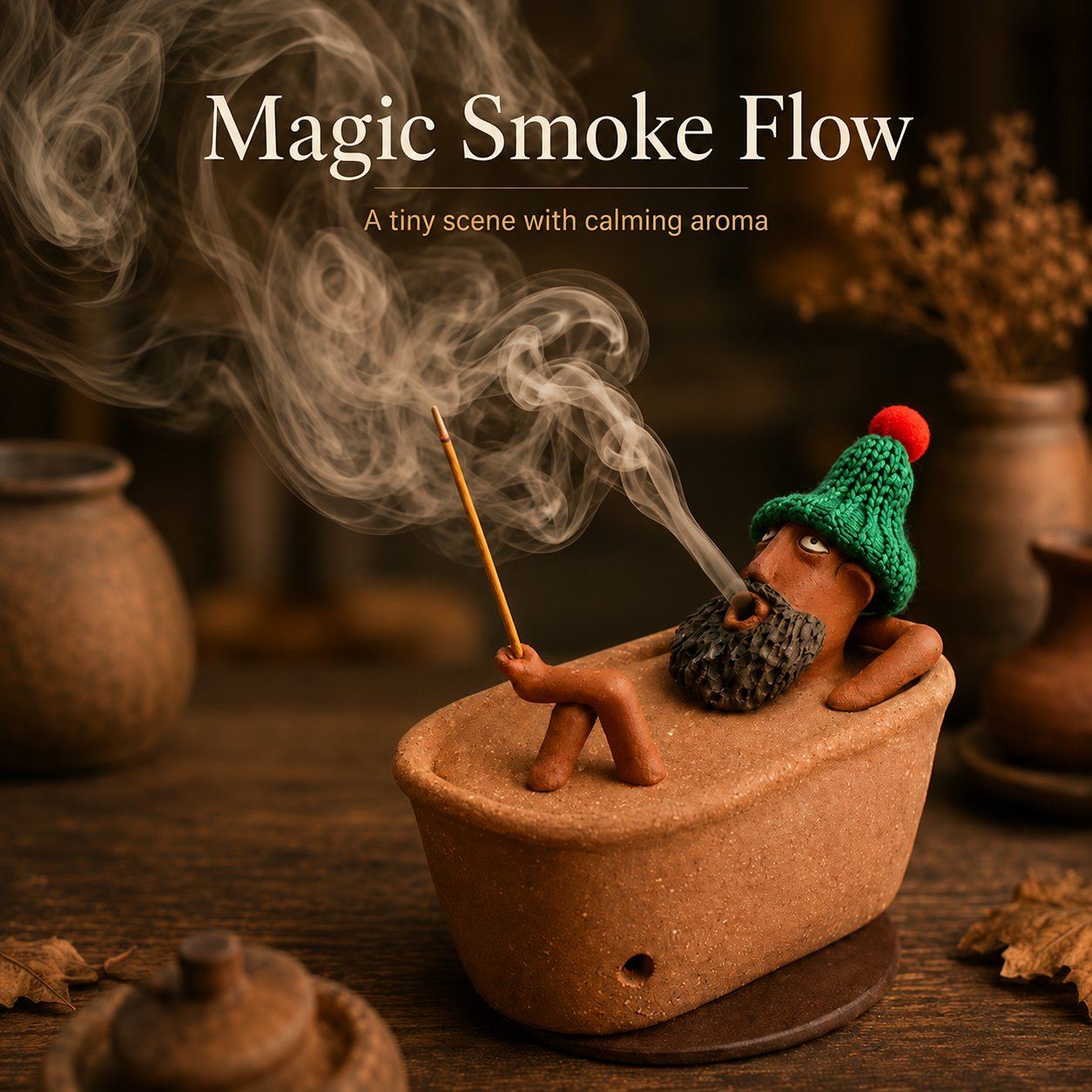 🛁Imagine a Tiny Character That Breathes Smoke | Handmade Incense Holder