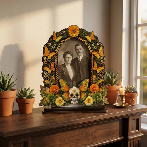 ❤️Traditional Day of the Dead Wooden Photo Frame Decor