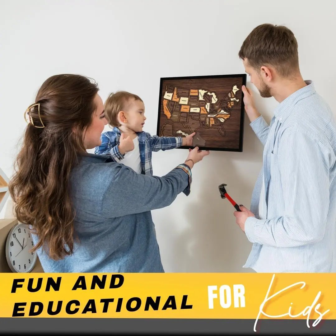🔥Wooden USA Travel Map Puzzle – Turn Every Trip Into a Memory🧩
