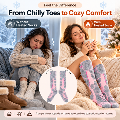 🔥Rechargeable Heated Socks – 3-Level 5V Over-the-Calf Winter Warmers