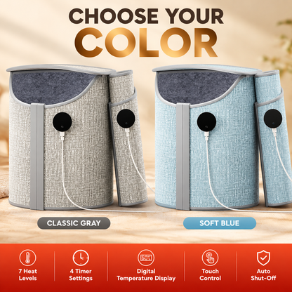 🔥🧦 Cozy Heated Foot & Leg Warmer – 7 Heat Levels, 4 Timer Settings, Digital Touch Control & Soft Cocoon Design ❄️🏡