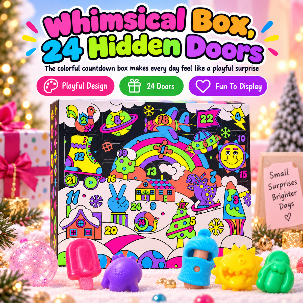 🎁✨24-Day Squishy Toy Advent Calendar – Mini Fidget Surprise Gift Set🎄
