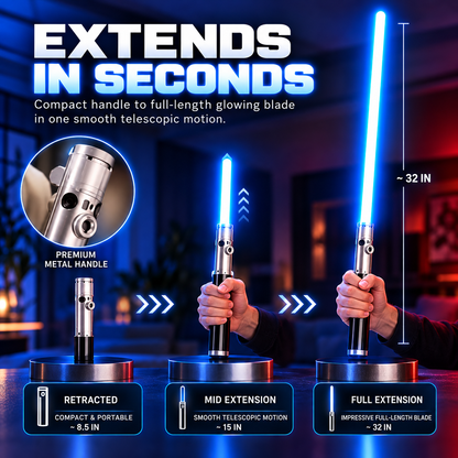 ⚡🔵🔴 Retractable LED Light Sword