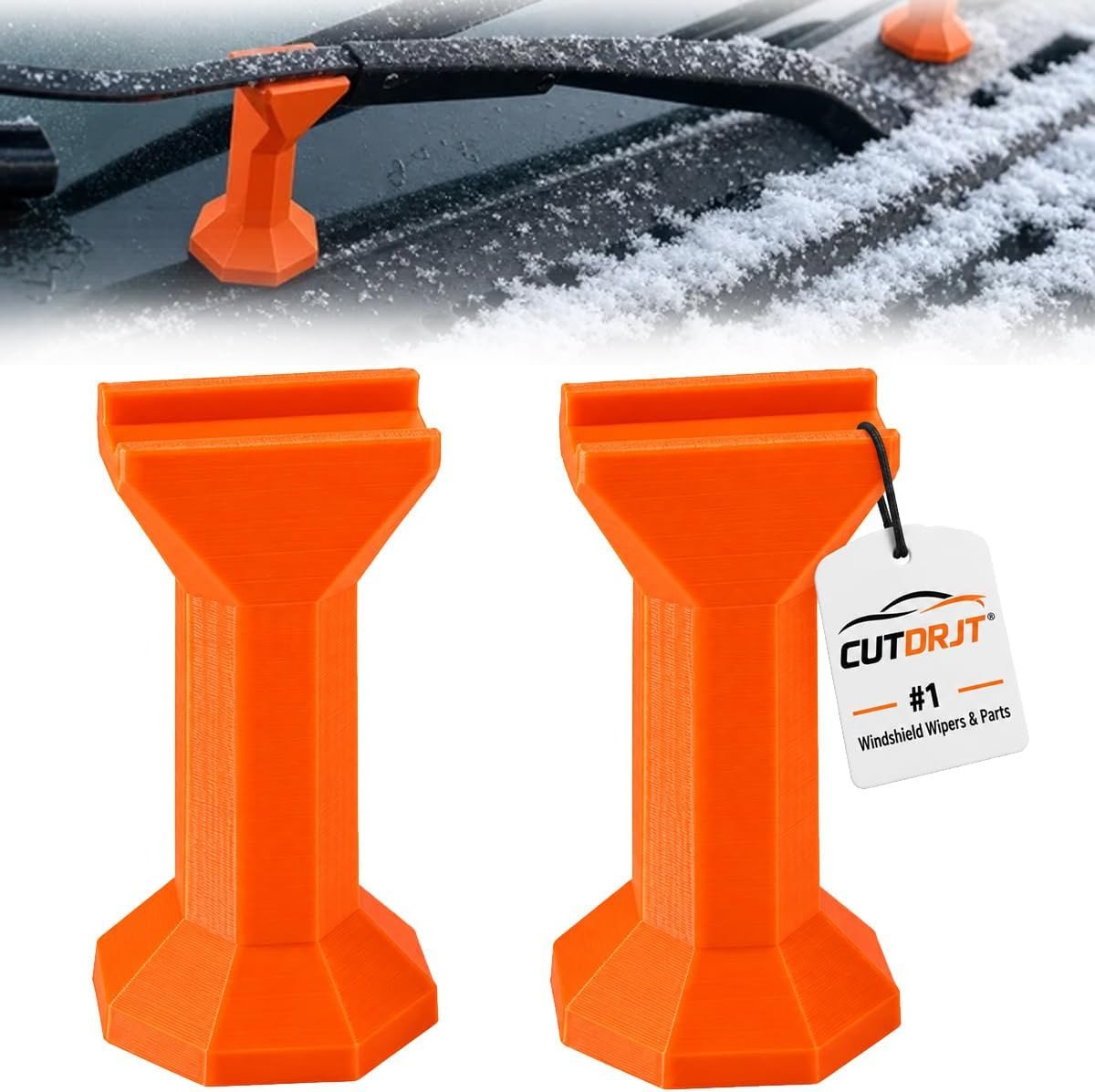 ❄️🚗 Windshield Wiper Anti-Freeze Stands – 2-Pack 3D Printed Wiper Lifters | Snow & Ice Parking Protection, Easy Tool-Free Setup
