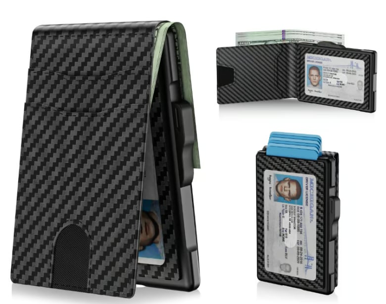 ⚡Hot Sales 49% OFF🔥Pop-Up Aluminum Wallet for Men – RFID Blocking, Slim Leather Front Pocket, Cash Slot & ID Window, Gift Box Included