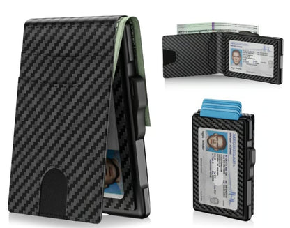 ⚡Hot Sales 49% OFF🔥Pop-Up Aluminum Wallet for Men – RFID Blocking, Slim Leather Front Pocket, Cash Slot & ID Window, Gift Box Included