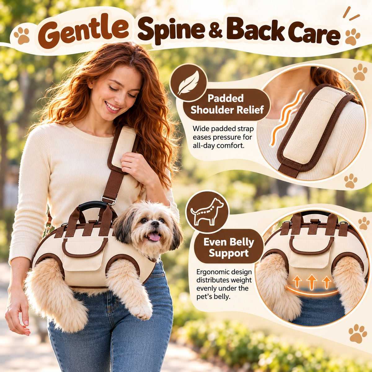 🔥 50% OFF – 😽Hands-Free Pet Sling & Harness Carrier 🐾🐶