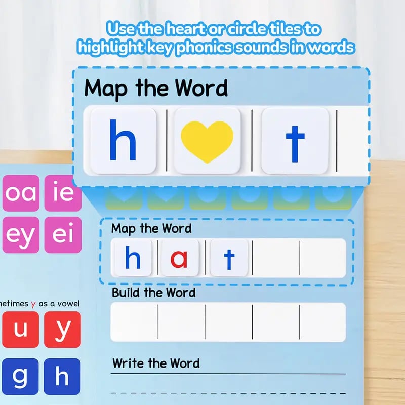 JoyCat Phonics Magnetic Letter Tiles- Hooked on Phonics