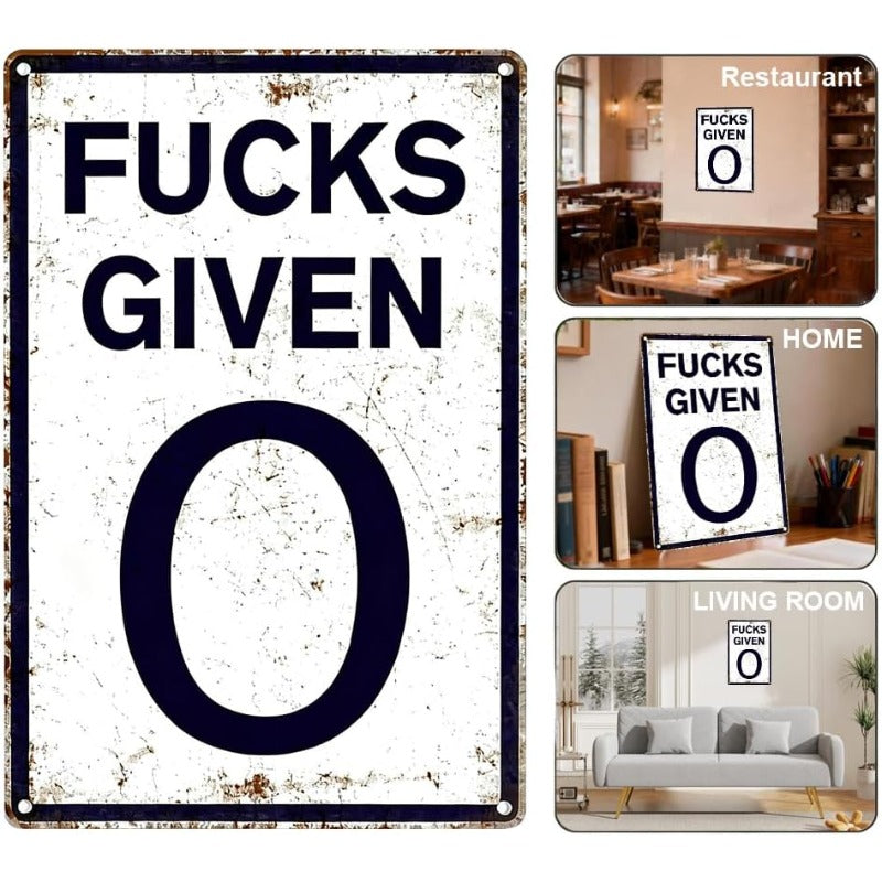 Attitude Statement Metal Plaque