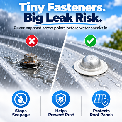 🏠🔩 Waterproof Metal Roof Screw Caps – Leakproof Roofing Fastener Covers 🌧️💧 | Rust Protection & Easy Installation 🛠️✨ | 20/30 PCS
